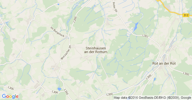 Karte Steinhausen an der Rottum