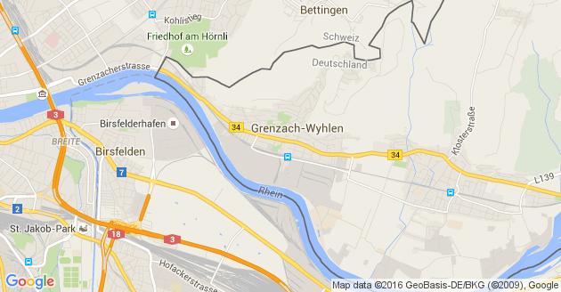 Karte Grenzach Wyhlen