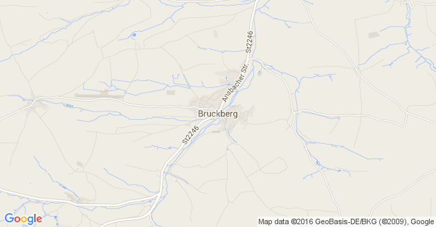 Karte Bruckberg in Mittelfranken