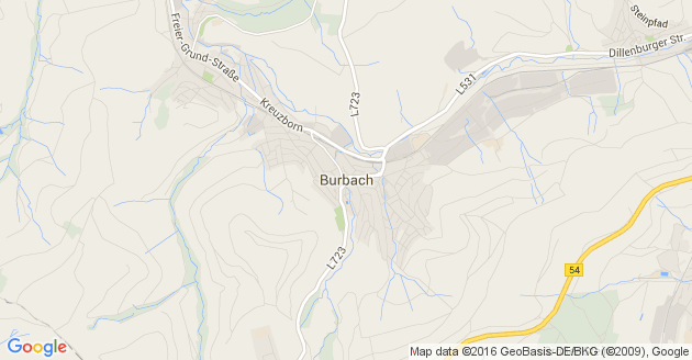 Karte Burbach im Siegerland