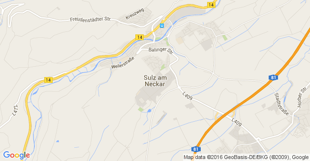 Karte Sulz am Neckar