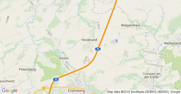 Karte Heideland bei Eisenberg