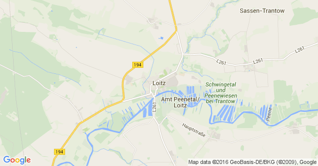 Karte Loitz bei Demmin       