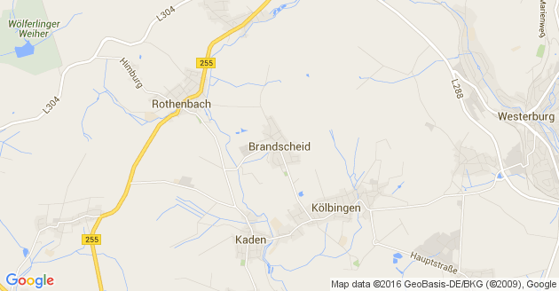 Karte Brandscheid im Westerwald