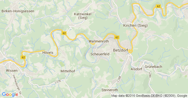 Karte Katzwinkel an der Sieg