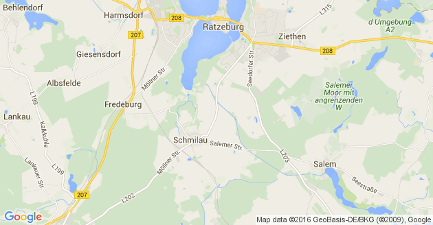 Karte Ziethen bei Ratzeburg