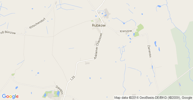 Karte Ziethen bei Anklam