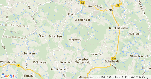 Karte Hilgenroth im Westerwald