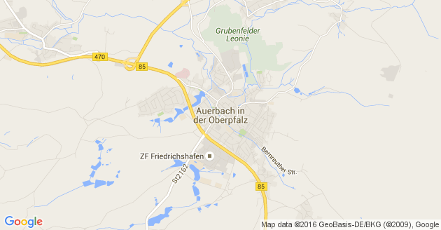 Karte Auerbach in der Oberpfalz