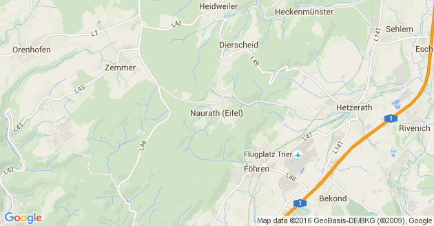 Karte Naurath in der Eifel