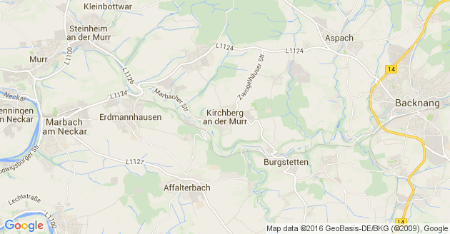 Karte Kirchberg an der Murr  