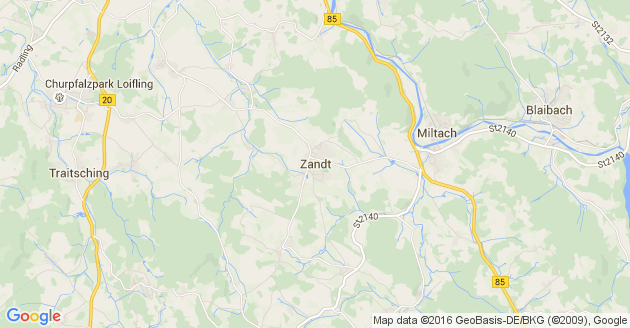 Karte Zandt in der Oberpfalz