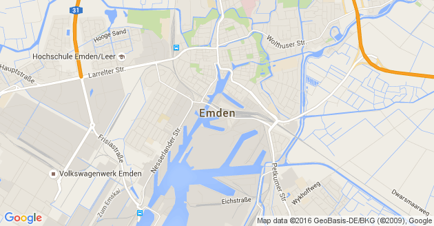 Karte Emden Stadt