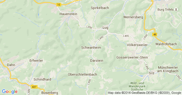 Karte Schwanheim in der Pfalz