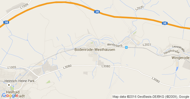 Karte Bodenrode Westhausen