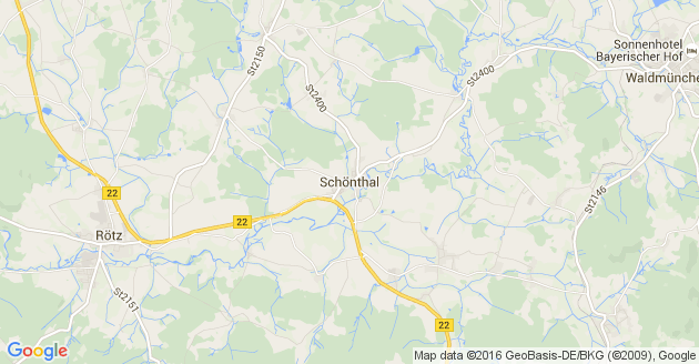 Karte Schönthal in der Oberpfalz