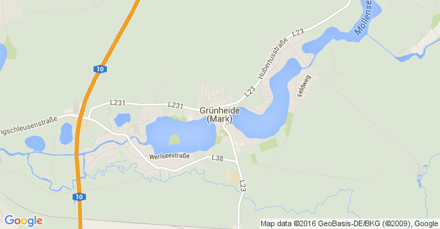 Karte Grünheide in der Mark