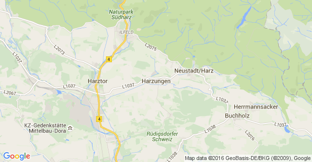 Karte Harzungen