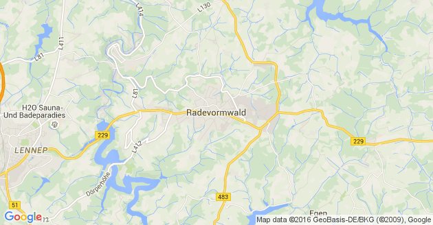 Karte Radevormwald
