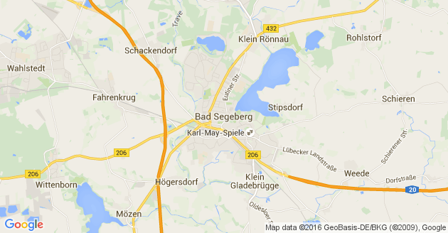 Karte Seedorf bei Bad Segeberg