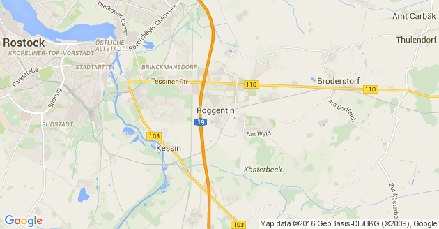 Karte Roggentin bei Rostock