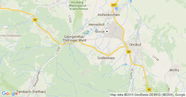 Karte Georgenthal im Thüringer Wald