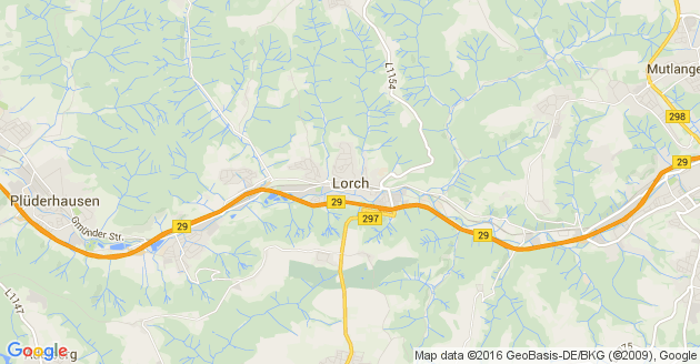 Karte Lorch in Württemberg