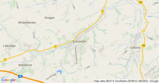 Karte Schmölln in Thüringen