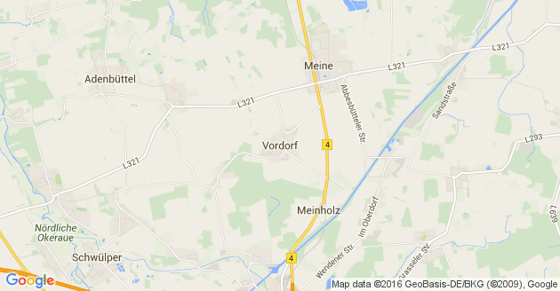 Karte Vordorf Kreis Gifhorn