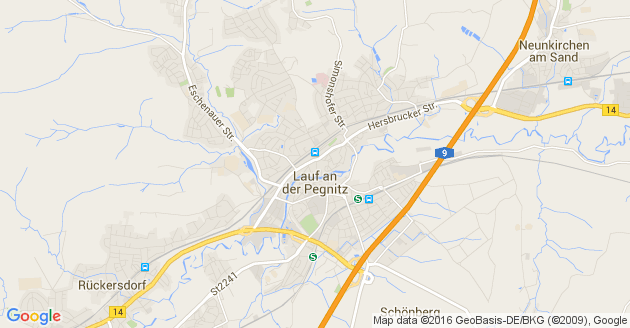 Karte Lauf an der Pegnitz