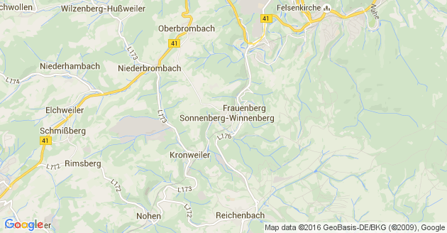 Karte Reichenbach Kreis Birkenfeld an der Nahe