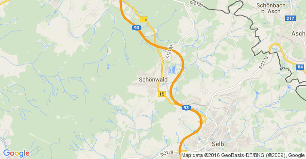 Karte Schönwald in Oberfranken