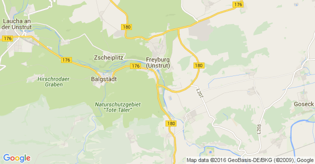 Karte Gleina bei Naumburg an der Saale