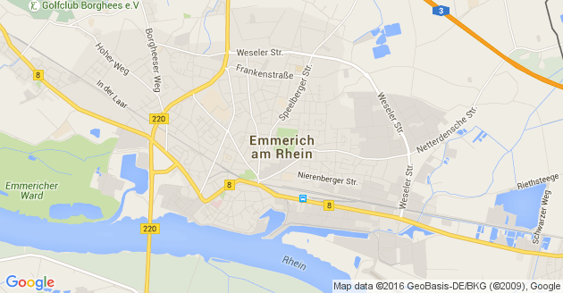 Karte Emmerich am Rhein