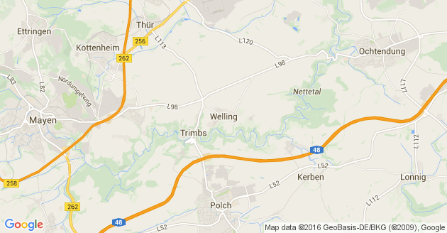 Karte Welling bei Mayen