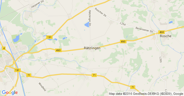 Karte Rätzlingen Kreis Uelzen