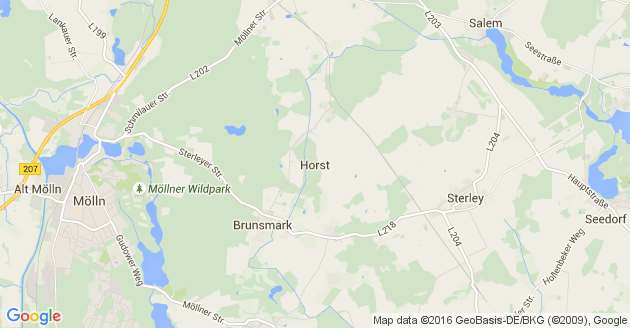 Karte Horst Kreis Herzogtum Lauenburg