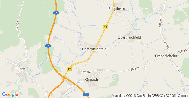 Karte Unterpleichfeld