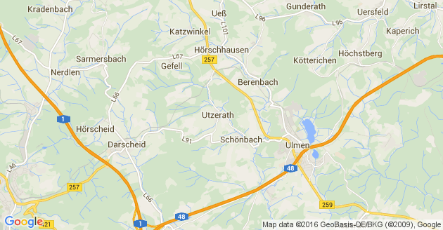 Karte Schönbach Kreis Daun