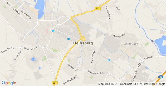 Karte Heinsberg im Rheinland 