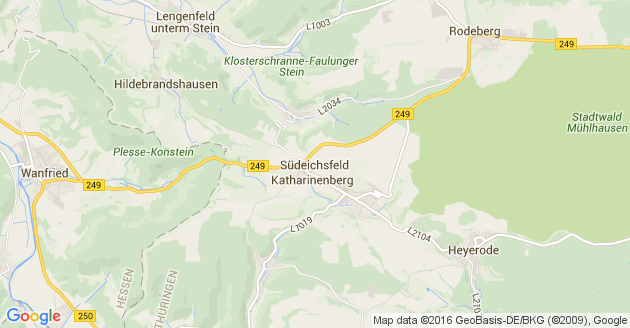 Karte Südeichsfeld