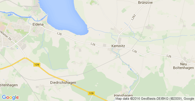 Karte Kemnitz bei Greifswald