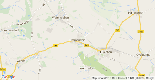 Karte Ummendorf in der Börde