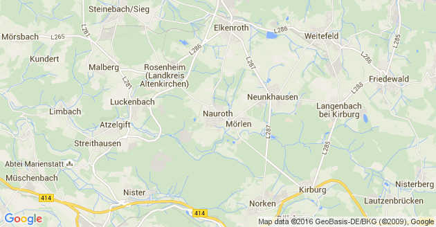 Karte Nauroth im Westerwald