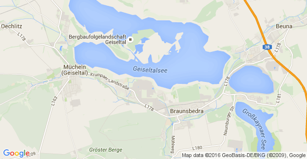 Karte Mücheln im Geiseltal