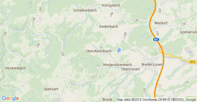 Karte Oberdürenbach