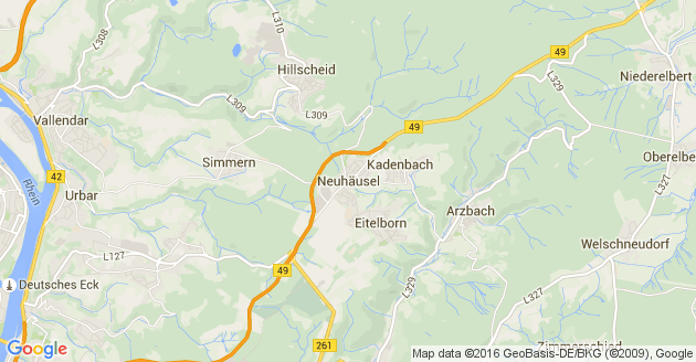 Karte Neuhäusel im Westerwald