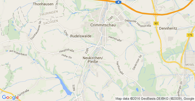 Karte Neukirchen an der Pleisse