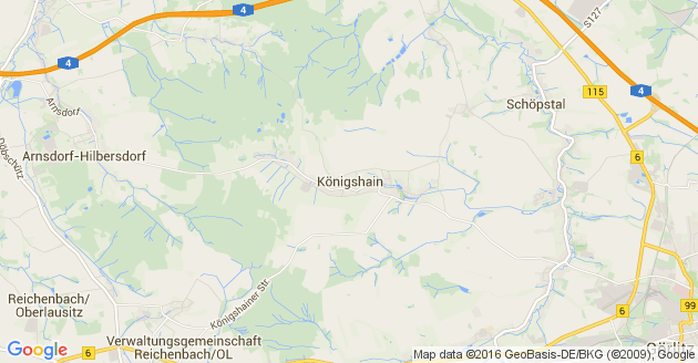 Karte Königshain bei Görlitz