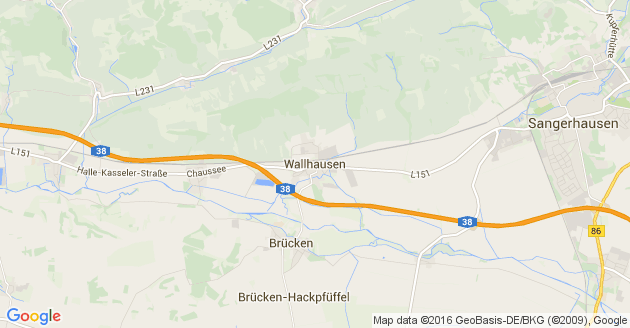 Karte Wallhausen in Sachsen Anhalt